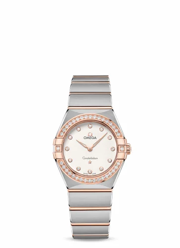 Omega Constellation Manhattan 28 Quartz Stainless Steel / Sedna Gold / Silver-Diamond / Diamond 131.25.28.60.52.001 (13125286052001)